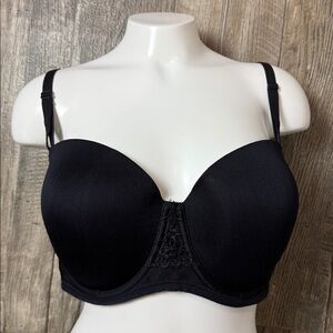 VANITY FAIR BLACK UNDERWIRE BRA, 38D